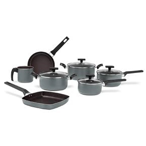 BATERIA DE COCINA 7PZS ALUM CERAMIC LIFE PRESERVE