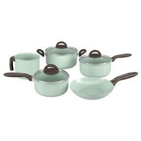 BATERIA DE COCINA 5PZS ALUMINIO LIFE SUPREMA VERDE