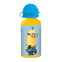 BOTELLA ALUMINIO 400ML TAPA PLASTICO MINIONS