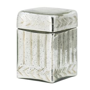 CAJA DECORATIVA 12.5x12.5x15.5CM PLATA