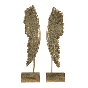 SUJETALIBROS DE ALAS ALTO 25x10.5x51.5CM DORADO
