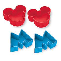 SET4 MOLDES SILICONA CUPCAKES MICKEY FAMILY BAKER
