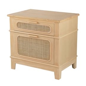 MESA DE LUZ C/RATAN 69.5x46x66CM NATURAL