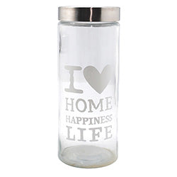 FRASCO CILIN. 2200ML TAPA ROSCA 27CM "I LOVE"