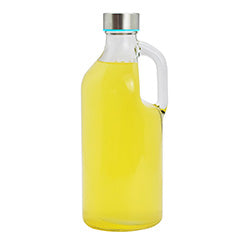 BOTELLA 1000ML VIDRIO TAPA METAL 10X10X25CM