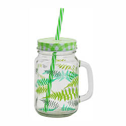 JARRO MASON DOBLE HOJAS C/ TAPA Y SORBITO 450ML