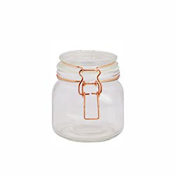 RECIPIENTE VIDRIO 800ML TAPABROCHE COBRE 12X11X13C