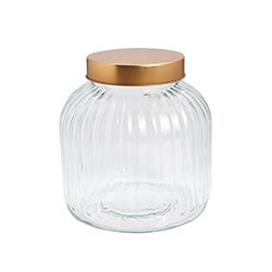 RECIPIENTE D16XH18CM 2.9L VIDRIO TAPA COBRE