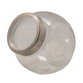 RECIPIENTE REDONDO 1.5L C/ TAPA METAL.  D16.5XH12CM