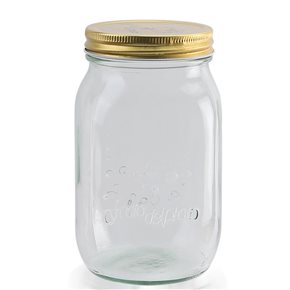 RECIPIENTE TAPA ROSCA  DORADA 1000ML