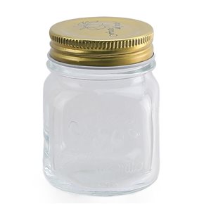 RECIPIENTE TAPA ROSCA DORADA 150ML