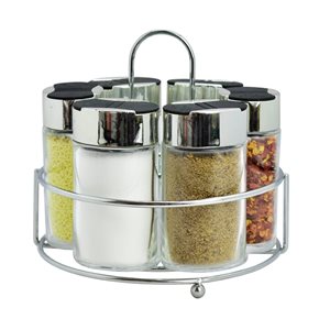 SET DE ESPECIEROS CON SOPORTE 6 PIEZAS 110 ML