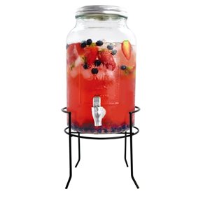 DISPENSADOR DE JUGOS 5.5L C/BASE TAPA COLOR PLATA