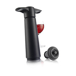 SET X2PZAS BOMBA DE VACIO NEGRO 1 TAPON VACUVIN