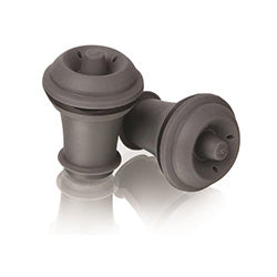 SET 2PZAS TAPON DE VINO GRIS VACU VIN