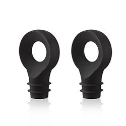 SET 2PZAS TAPON DE BOTELLA NEGRO VACU VIN