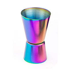 MEDIDOR JIGGER 25/50ML H11.3CM ACERO INOX. RAINBOW