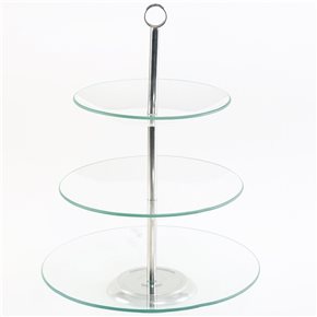 SOPORTE P/TORTA GIRATORIO 3 NIV D20-25-30CM/H43 CM