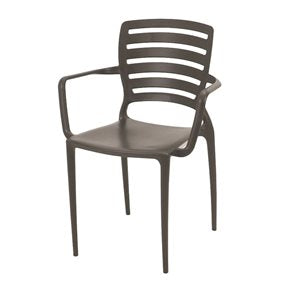 SILLA SOFIA C/POSABRAZOS 59X53X84CM MARRON
