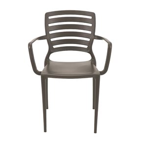 SILLA SOFIA C/POSABRAZOS 59X53X84CM MARRON