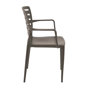 SILLA SOFIA C/POSABRAZOS 59X53X84CM MARRON