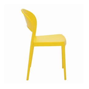 SILLA SISSI RESPALDO CERRADO 43.5X52.5X80CM AMARILLO