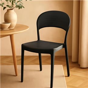 SILLA SISSI RESPALDO CERRADO 43.5X52.5X80CM NEGRO