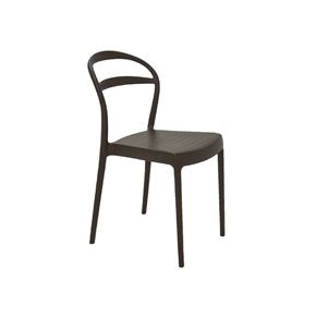 SILLA SISSI RESPALDO ABIERTO 43.5X52.5X80CM MARRON