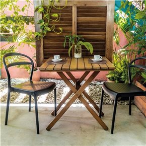 SILLA SISSI RESPALDO ABIERTO 43.5X52.5X80CM MARRON