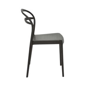 SILLA SISSI RESPALDO ABIERTO 43.5X52.5X80CM MARRON