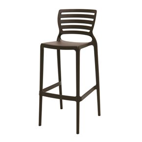 TABURETE C/RESPALDO SOFIA 45X50X105CM MARRON