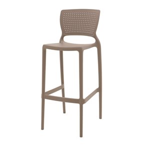 TABURETE C/RESPALDO SAFIRA 45X50X105CM BEIGE