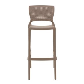 TABURETE C/RESPALDO SAFIRA 45X50X105CM BEIGE