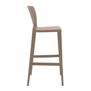 TABURETE C/RESPALDO SAFIRA 45X50X105CM BEIGE