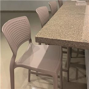 TABURETE C/RESPALDO SAFIRA 45X50X105CM BEIGE