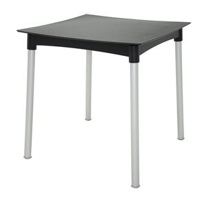 MESA DIANA MONTABLE NEGRO 70X70XH72CM PATAS ALUMINIO