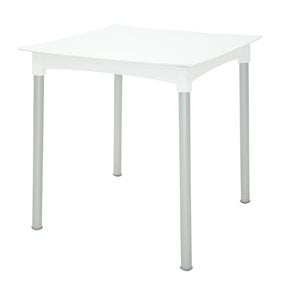 MESA DIANA MONTABLE BLANCO 70X70XH72CM PATAS ALUMINIO