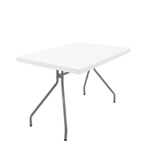MESA KAPA 119X79X77CM PP BLANCO BASE ACERO