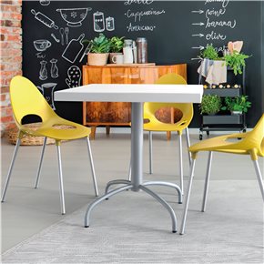 MESA GAMA CUADRADA 79X79X76.5CM BLANCO