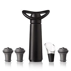 SET SERVIDOR VINO BOMBA VACIO+3 TAPONES+SERVIDOR