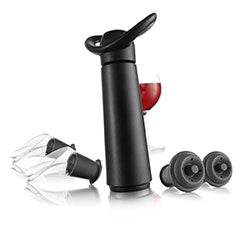 SET 5PZAS VINO BOMBA VACIO+2 TAPONES+2 SERVIDORES