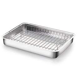 ASADERA C/REJILLA 43x31x6CM ESP 0.75MM ALUMINIO