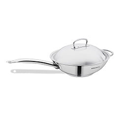 WOK C/TAPA 32x9CM AC.INOX PROLINE KORKMAZ