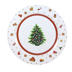 PLATO CHRISTMAS TREE D28CM 140GR MELAMINA