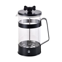 CAFETERA 600ML 6T ACERO INOXIDABLE Y BOROSILICATO NEGRO BENETTON