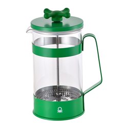 CAFETERA 600ML 6T ACERO INOXIDABLE Y BOROSILICATO VERDE BENETTON