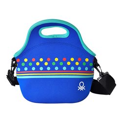 LUNCHERA KIDS NEOPRENO 30x30x17CM AZUL BENETTON