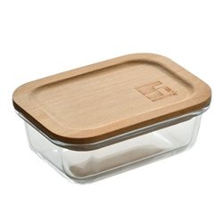RECIPIENTE BOROSILICATO/MADERA 300ML BERGNER
