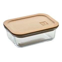 RECIPIENTE BOROSILICATO/MADERA 650ML BERGNER