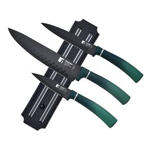 SET BARRA+ 3 CUCHILLAS ACERO INOX. VERDE BERGNER